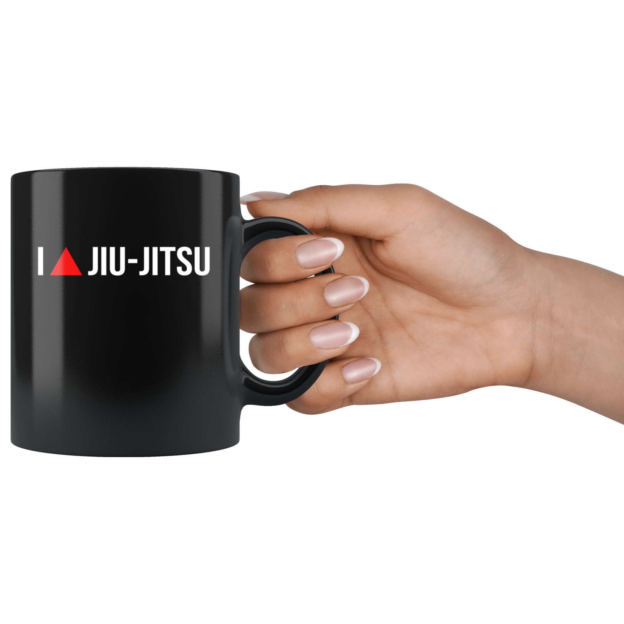 Mug Brazilian Jiu Jitsu BJJ - I triangle Jiu-Jitsu mug - BJJ Coffee Cup BJJ Coffee Mug (11oz) Black