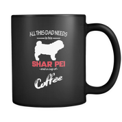 All this Dad needs is his Shar-pei and a cup of coffee