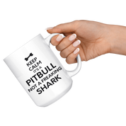 It's A Pitbull Not A Shark Gift, Christmas, Birthday Present, White Mug 15oz