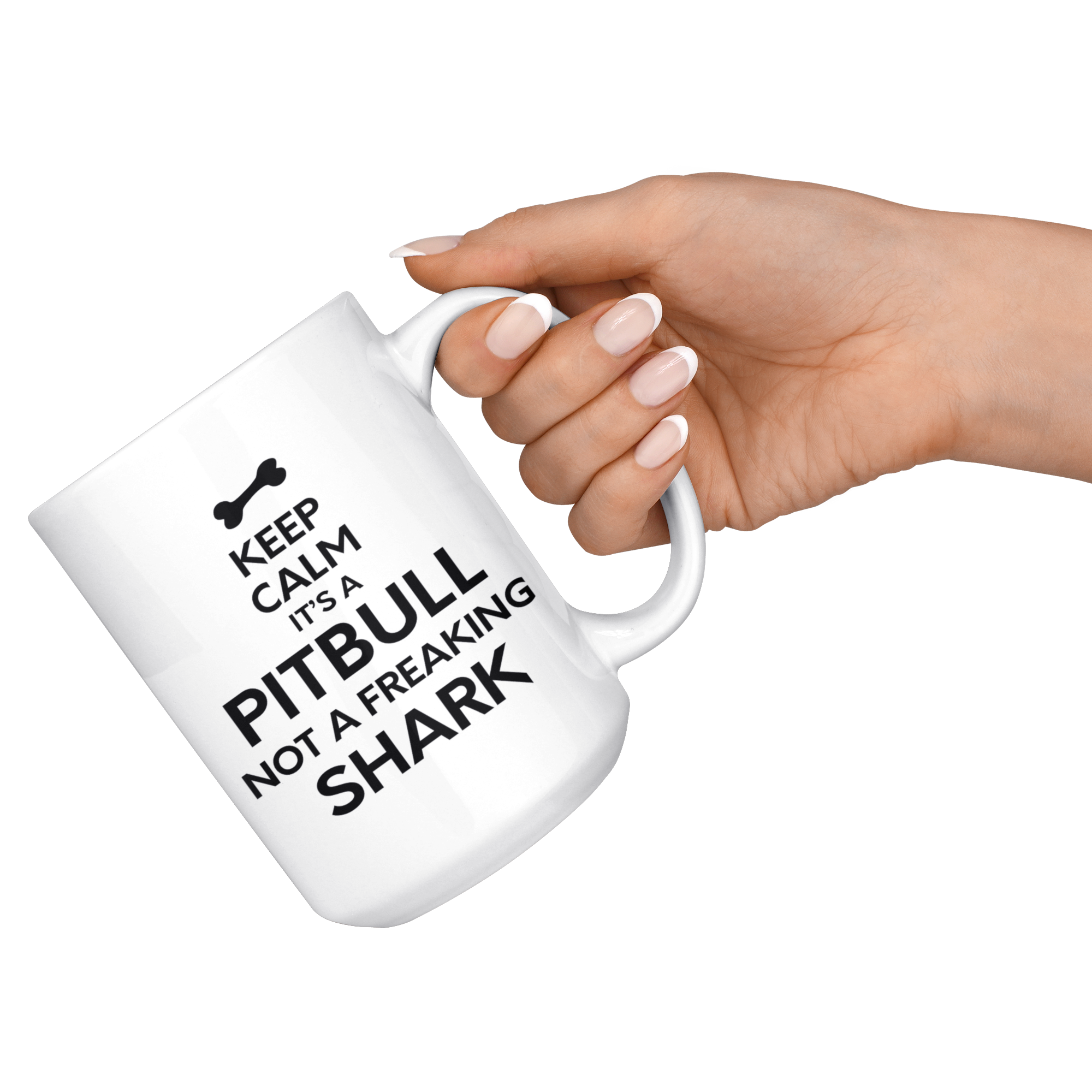 It's A Pitbull Not A Shark Gift, Christmas, Birthday Present, White Mug 15oz