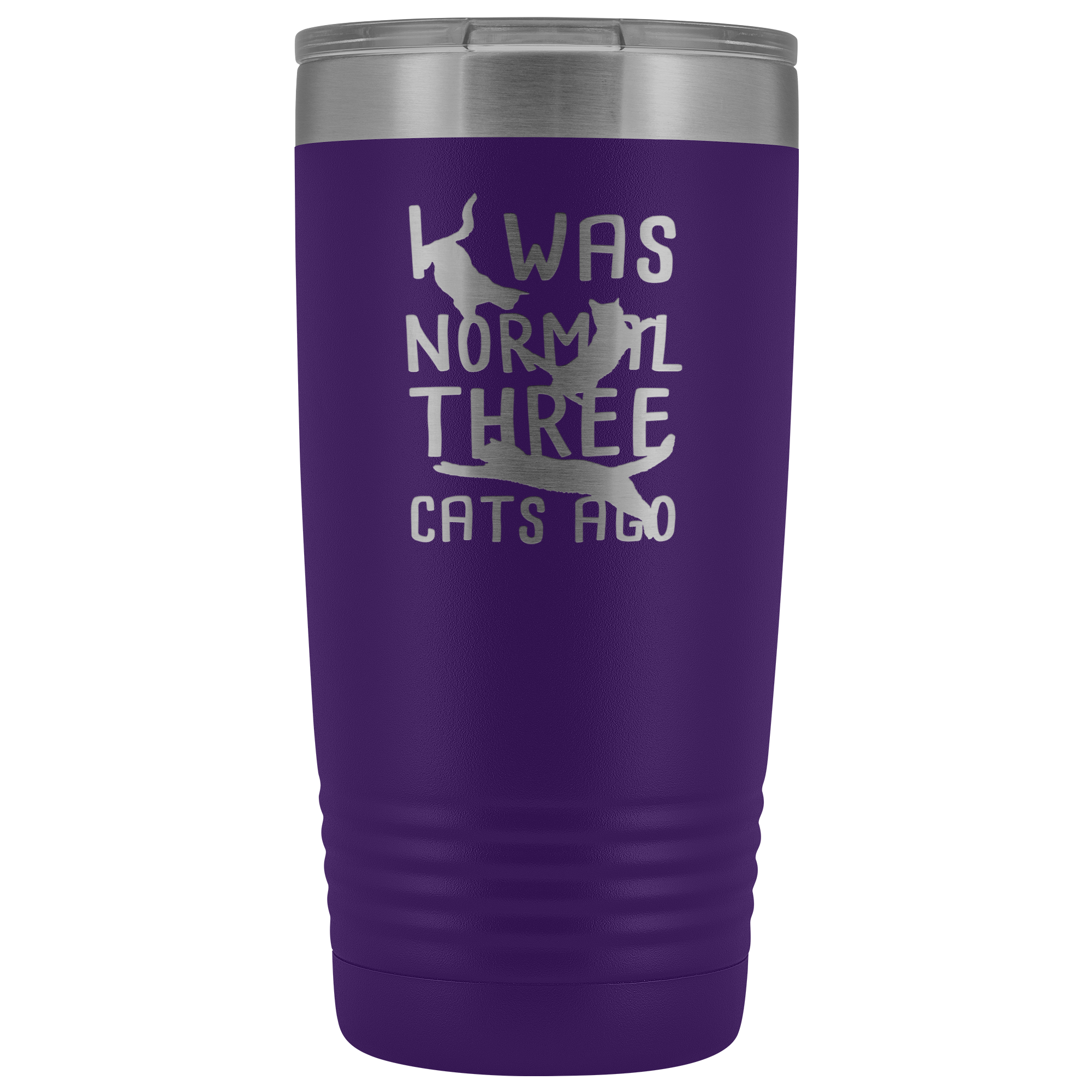Cats Gift, I was normal three cats ago, 20oz Tumbler, Travel mug, Coffee Tumbler, Tea Tumbler