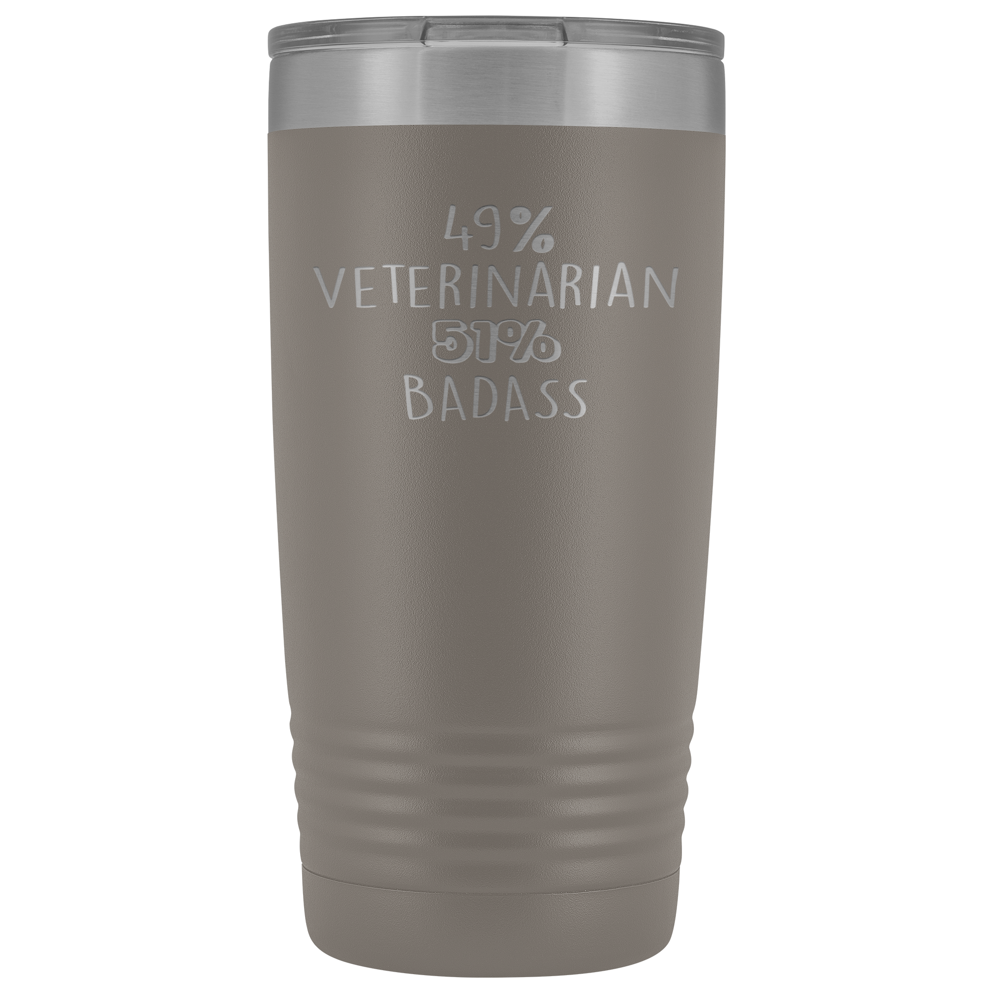 Veterinarian Gift, 49% Veterinarian, Badass, 20oz Vacuum Tumbler, Travel mug, Coffee Tumbler, Present for Veterinarian Colleague