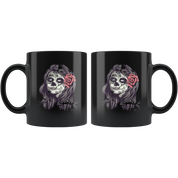 Funny mug - Sugar skull lady Mug 11oz Black