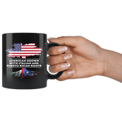 American-Italian Mug,Italian-Puerto Rican Roots - American grown with Italian and Puerto Rican roots-Coffe Mug, Tea Cup