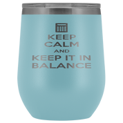 Accountant Gift, Keep calm and keep it in balance, 12 Tumbler, Travel mug, Coffee Tumbler, Tea Tumbler