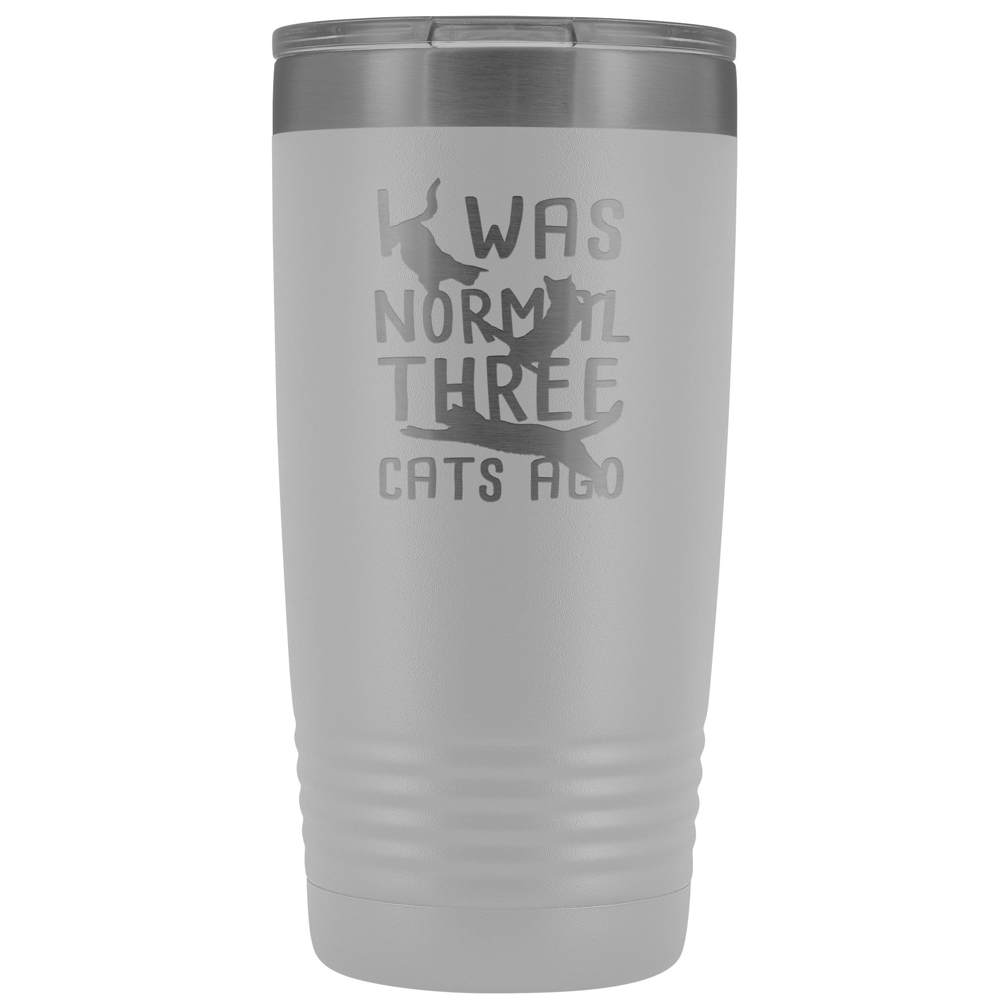 Cats Gift, I was normal three cats ago, 20oz Tumbler, Travel mug, Coffee Tumbler, Tea Tumbler