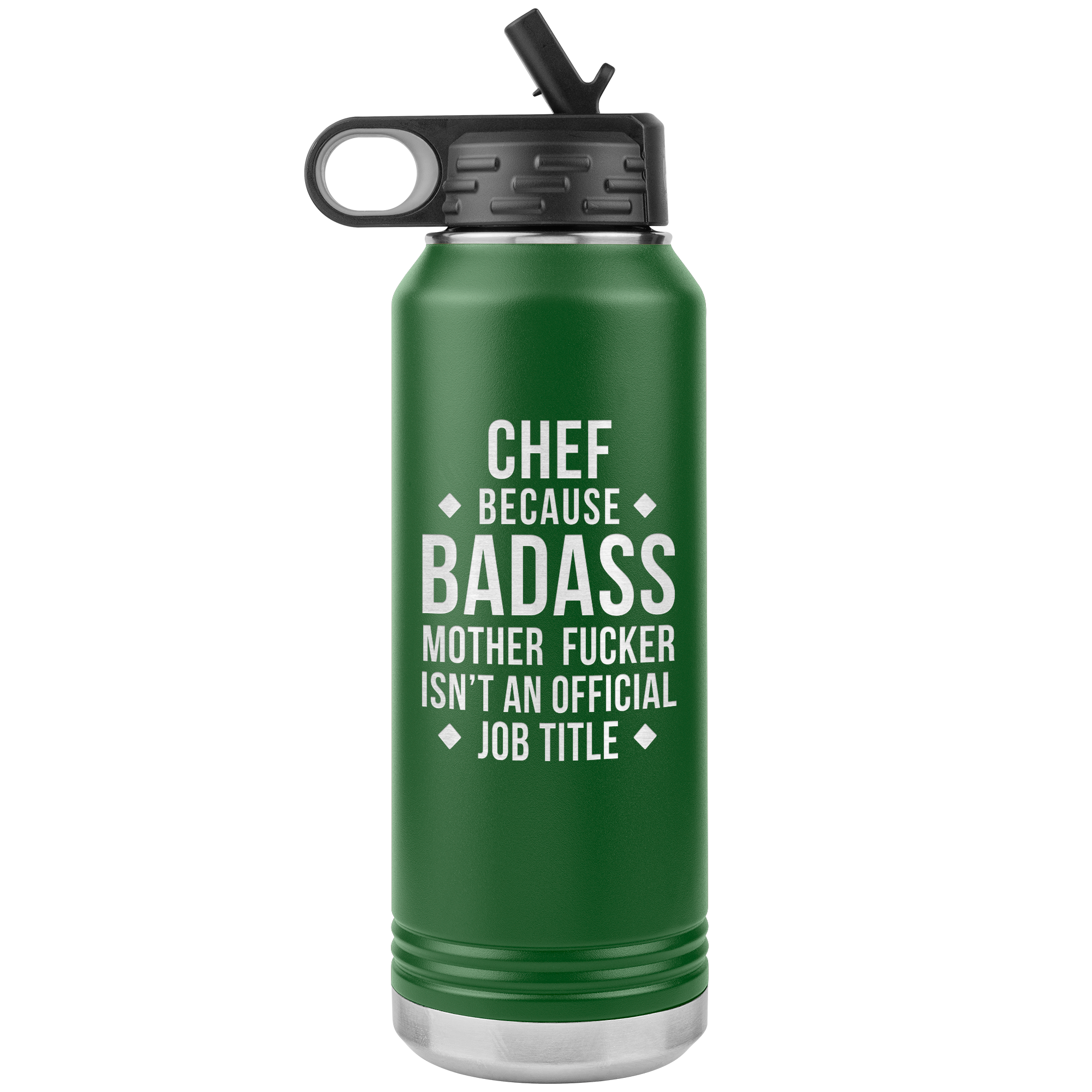 Chef Gift Badass 32oz Water Bottle