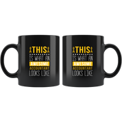 Accountant mug - This is what an awesome accountant looks like mug - accountant gifts, accounting mug, accounting mugs (11oz) Black