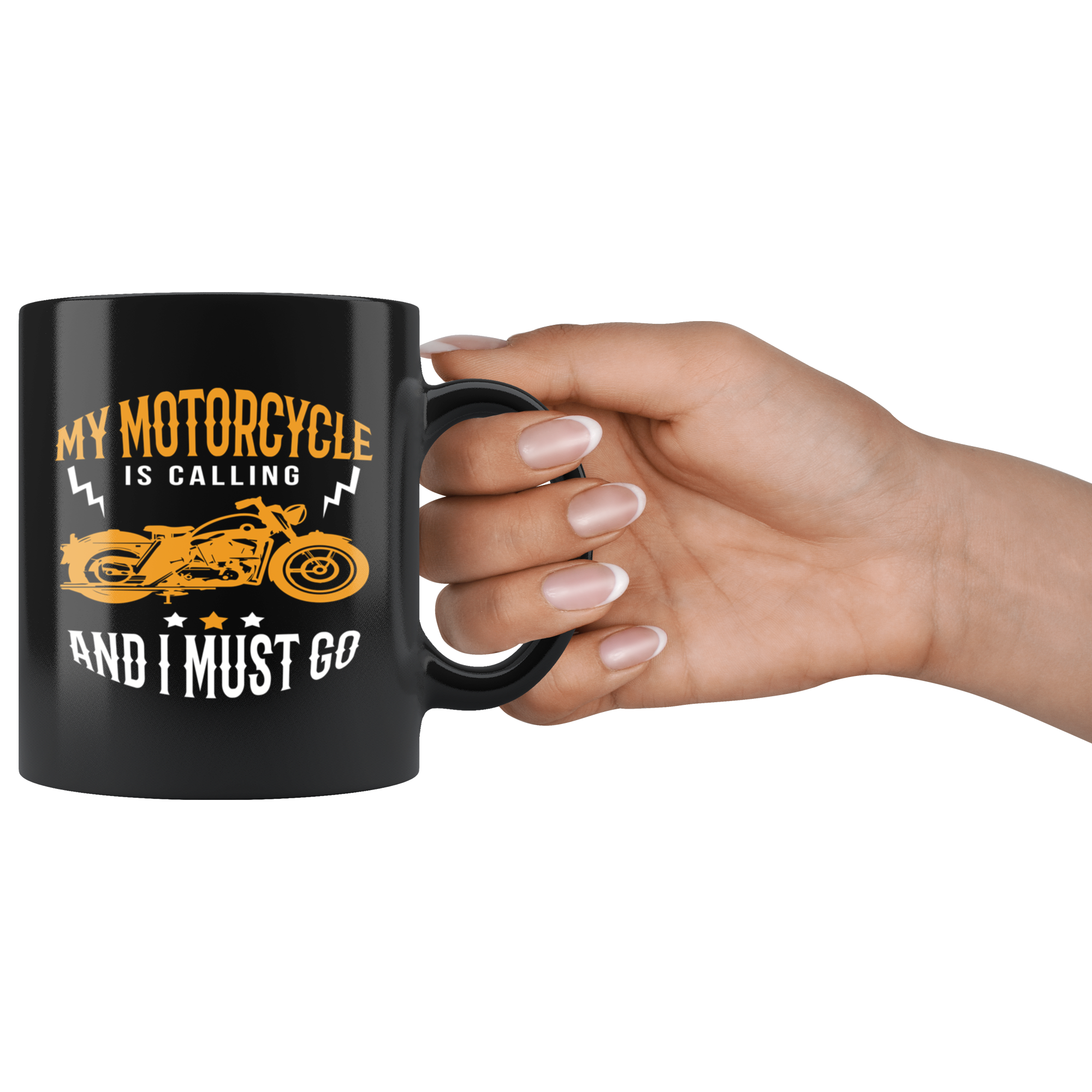 Mug Motorcycle Motorcycle Gifts - My motorcycle is calling and I must go mug - Motorcycle Mug Motorcycle Coffee Mug (11oz) Black