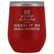 Accountant Gift, Keep calm and keep it in balance, 12 Tumbler, Travel mug, Coffee Tumbler, Tea Tumbler