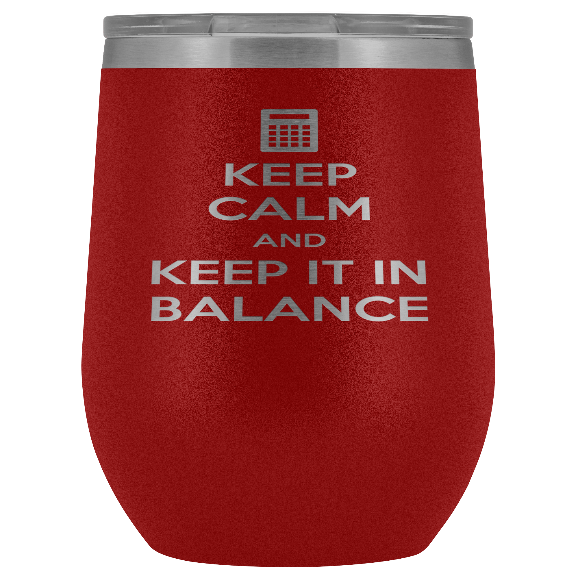Accountant Gift, Keep calm and keep it in balance, 12 Tumbler, Travel mug, Coffee Tumbler, Tea Tumbler