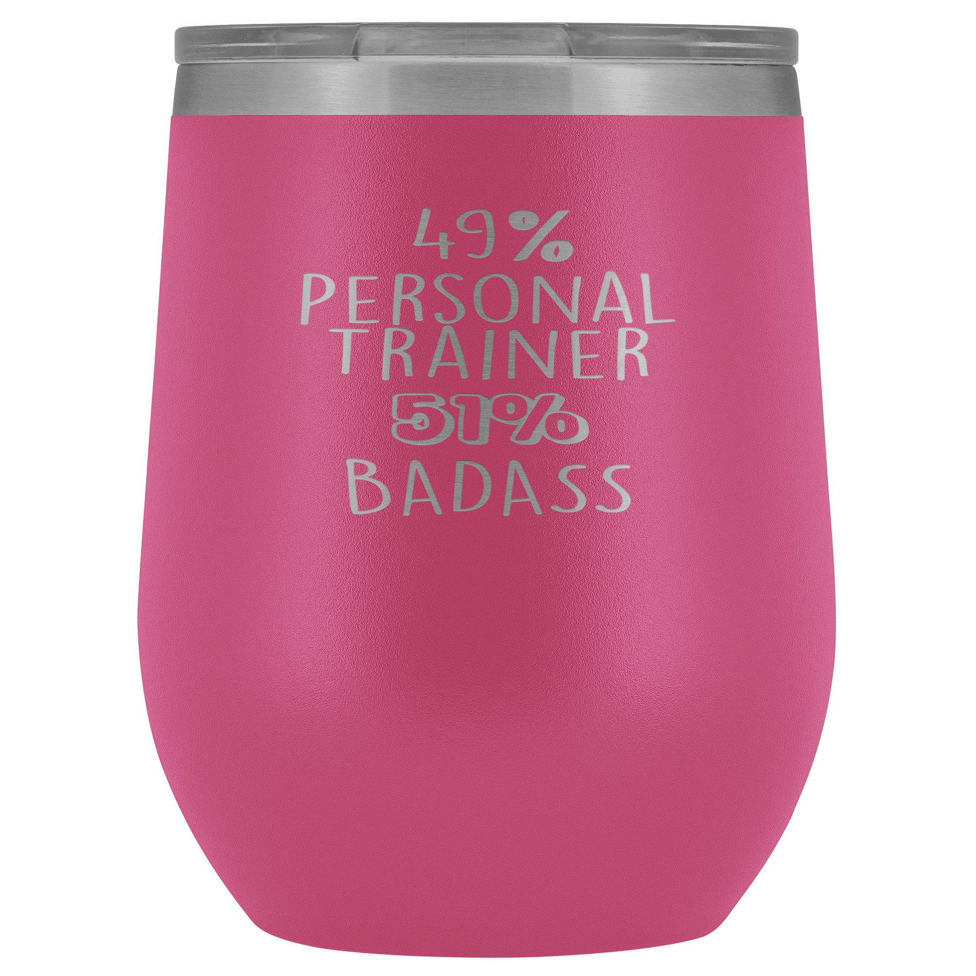 Personal Trainer Gift, 49% Personal Trainer, Badass, 12oz Tumbler, Travel mug, Coffee Tumbler, Present for Personal Trainer Colleague
