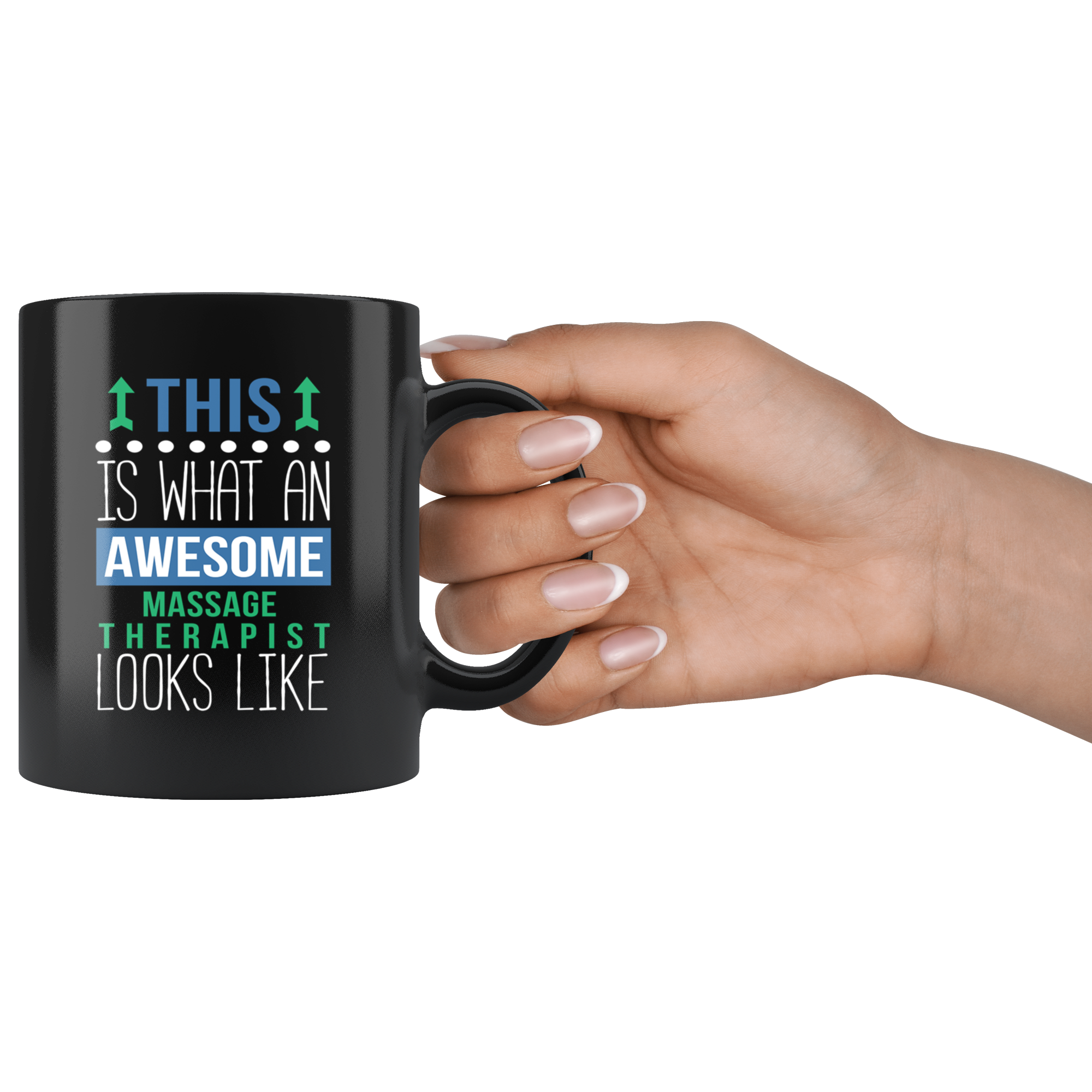Mug Massage therapist mug - Awesome Massage therapist looks like mug -Massage therapist coffee mug Massage therapist coffee cup (11oz) Black