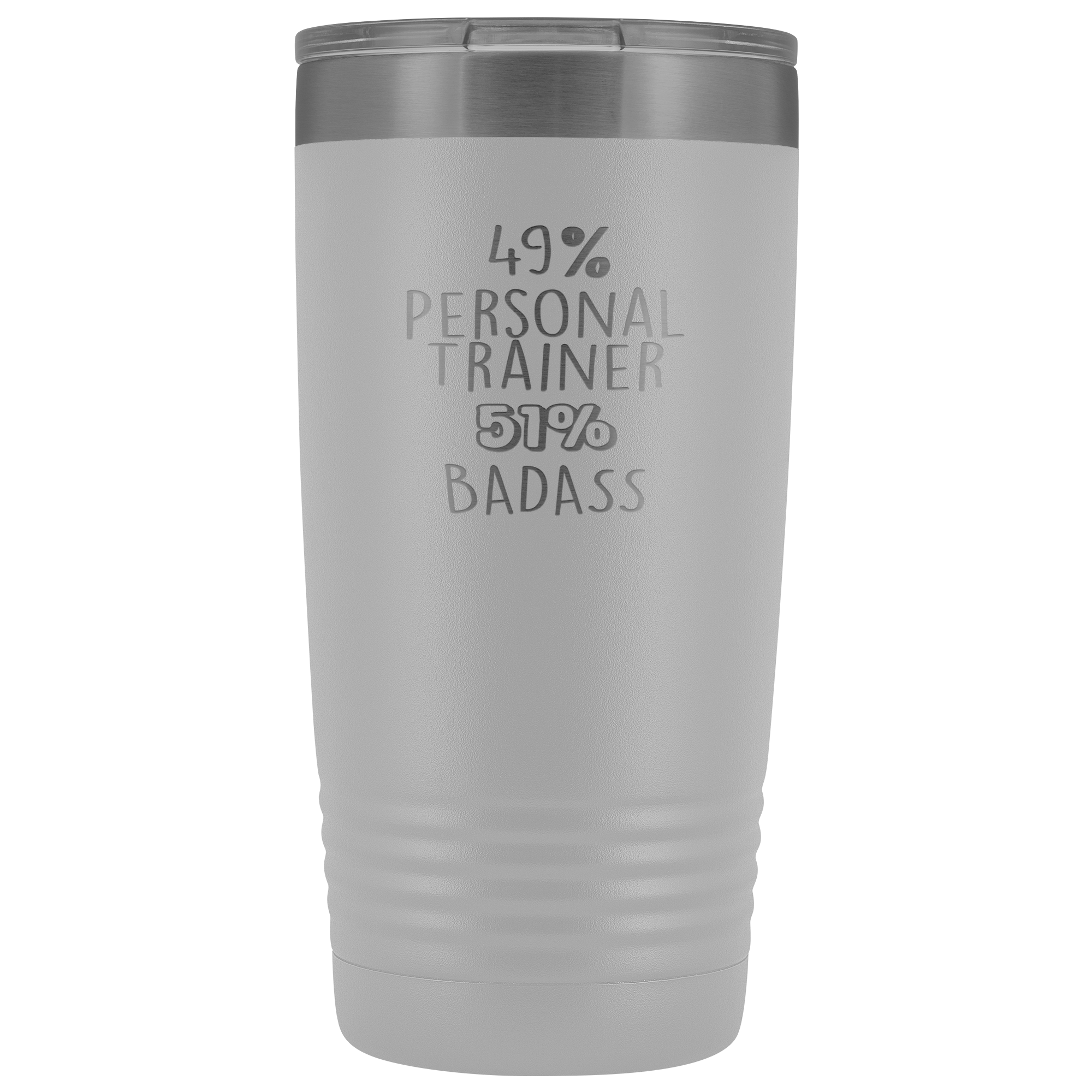 Personal Trainer Gift, 49% Personal Trainer, Badass, 20oz Tumbler, Travel mug, Coffee Tumbler, Present for Personal Trainer Colleague