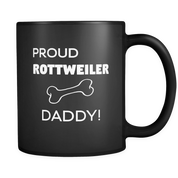 Proud Rottweiler Daddy Black Mug