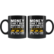 Funny mug - Money can't buy happiness but it can buy burritos and that's kind of the same thing Mug 11oz Black