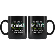 Mug Veterinarian mug The road to my heart is paved with paw prints mug - Vet Nurse coffee mug Veterinary coffee cup Black (11oz)