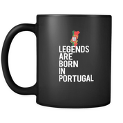 Legends are born in Portugal Black Mug