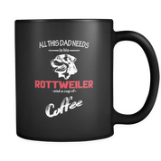 All this Dad needs is his Rottweiler and a cup of coffee