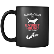 All this Dad needs is his Basset hound and a cup of coffee