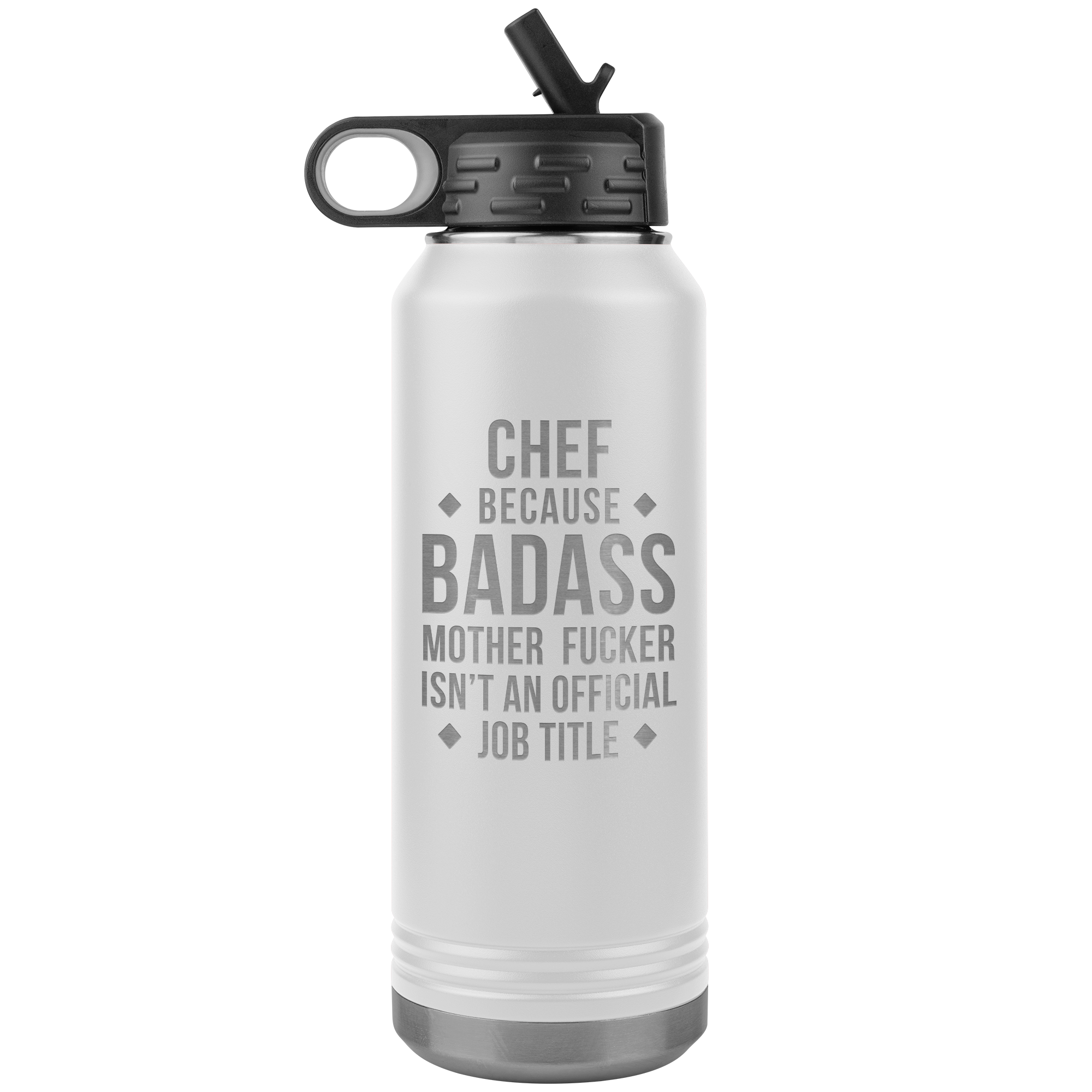 Chef Gift Badass 32oz Water Bottle