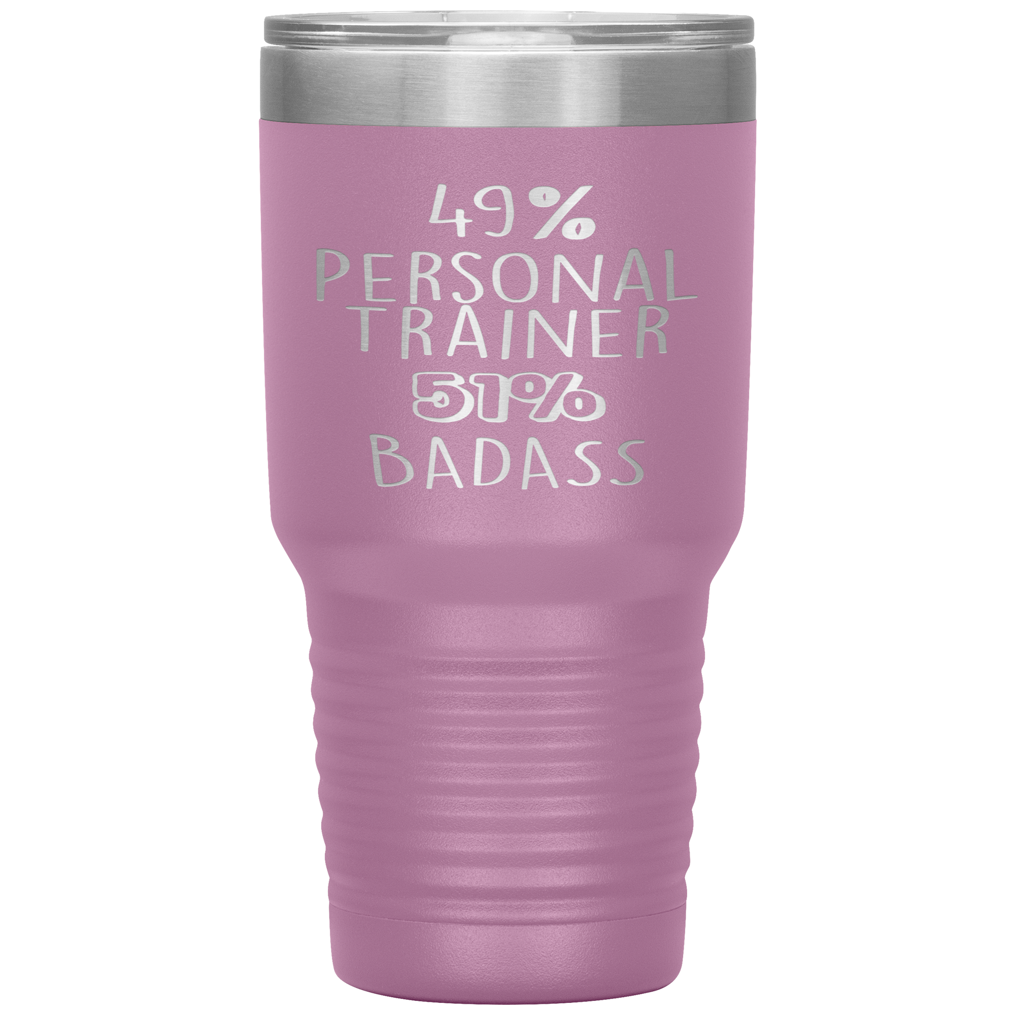 Personal Trainer Gift, 49% Personal Trainer, Badass, 30oz Tumbler, Travel mug, Coffee Tumbler, Present for Personal Trainer Colleague