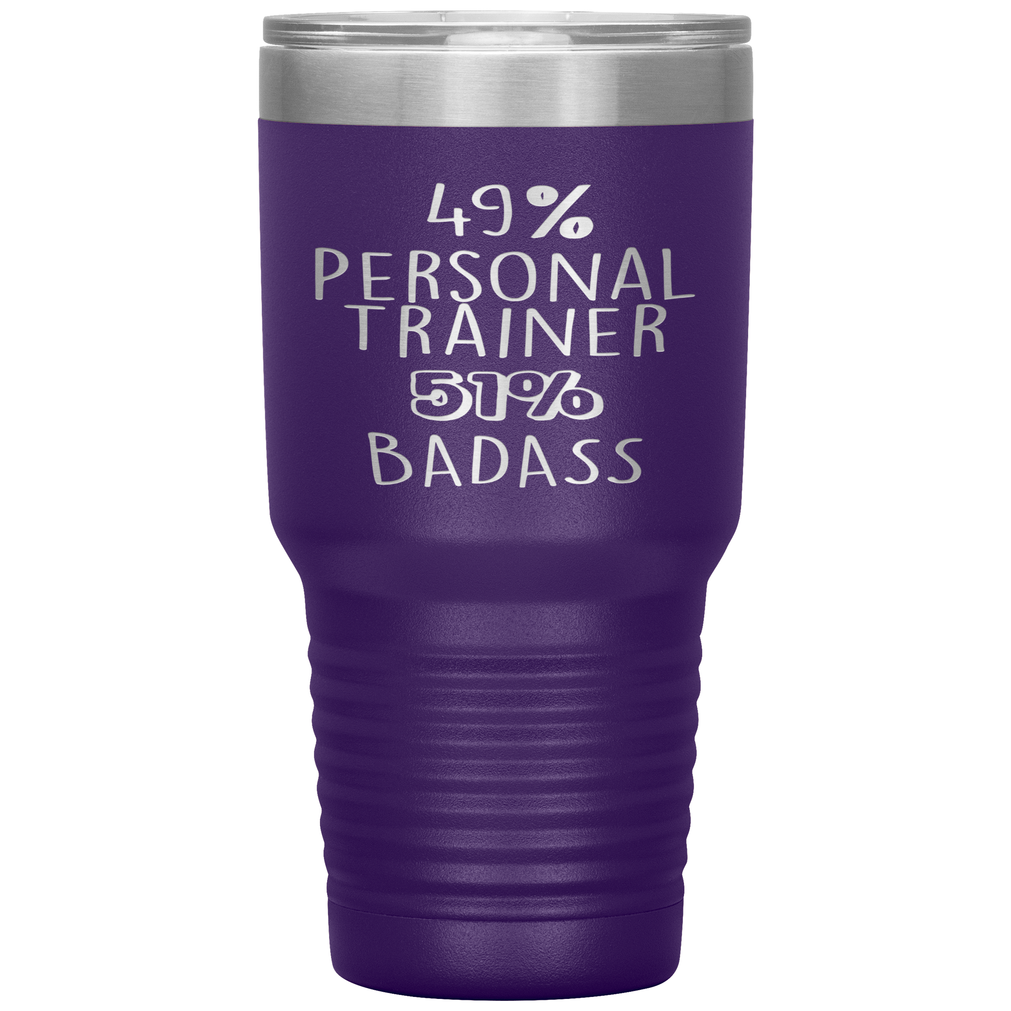 Personal Trainer Gift, 49% Personal Trainer, Badass, 30oz Tumbler, Travel mug, Coffee Tumbler, Present for Personal Trainer Colleague