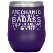 Mechanic Gift, Mechanic badass, 12oz Vacuum Tumbler, Travel mug, Coffee Tumbler, Present for Mechanic Colleague