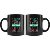 Mug Chef gifts Chef mug - Awesome Chef looks like mug - Chef coffee mug Chef coffee cup (11oz) Black