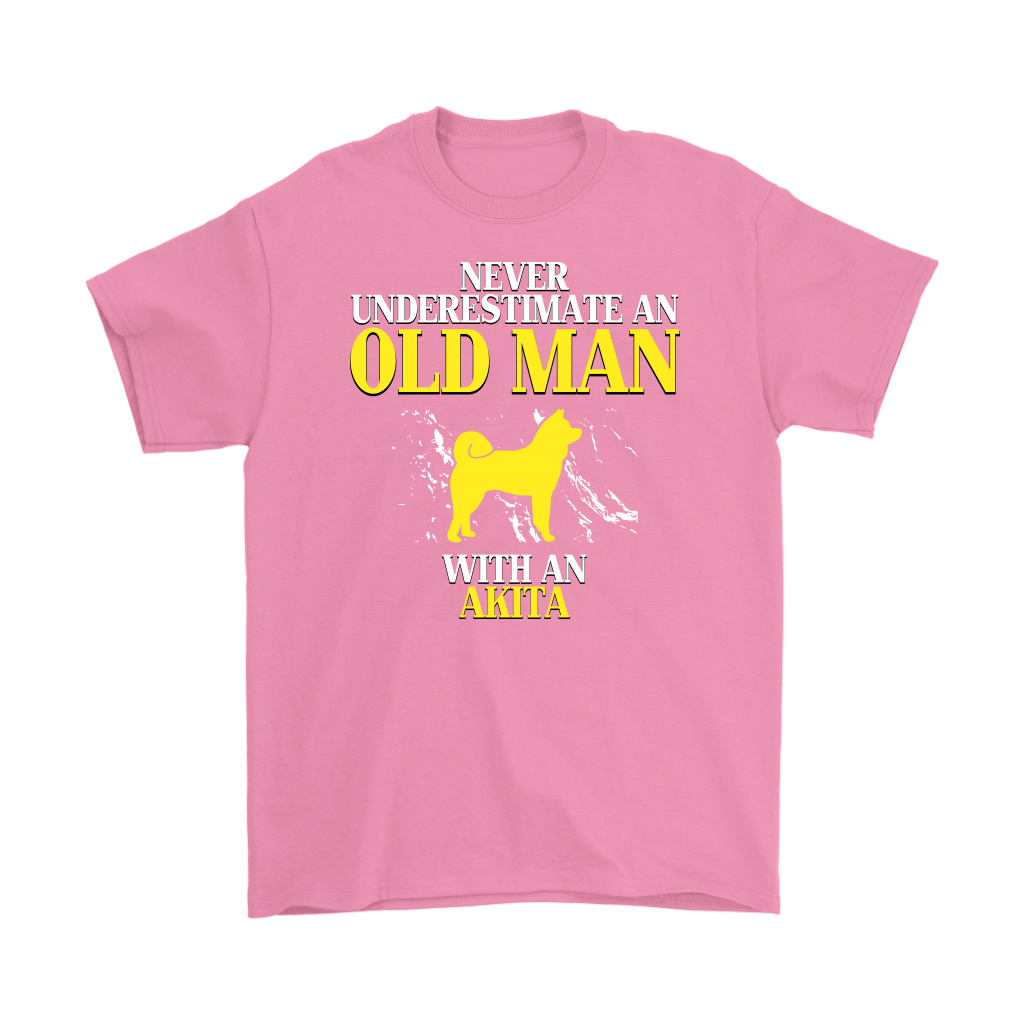 Akita Gift, Never underestimate an old man with an Akita, Grandpa tee, Unisex T-shirt, Grandfather gift, Grandfather t-shirt