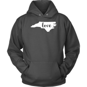 North Carolina Love Gift, Unisex Hoodie