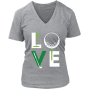 Golf Love Gift, Woman's tee, Unisex T-shirt, V-neck, Summer Apparel