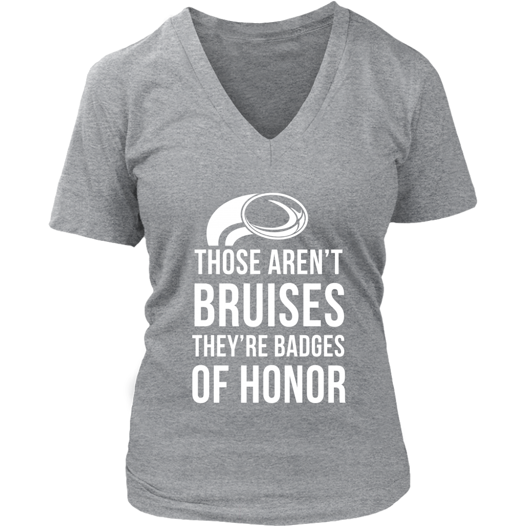 Rugby Those aren't bruises, they're badges of honor Gift, Woman's tee, Unisex T-shirt, V-neck, Summer Apparel