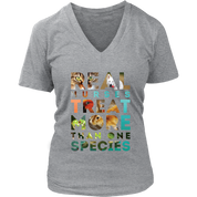 Vet Nurse Real nurses treat more than one species Gift, Woman's tee, Unisex T-shirt, V-neck, Summer Apparel