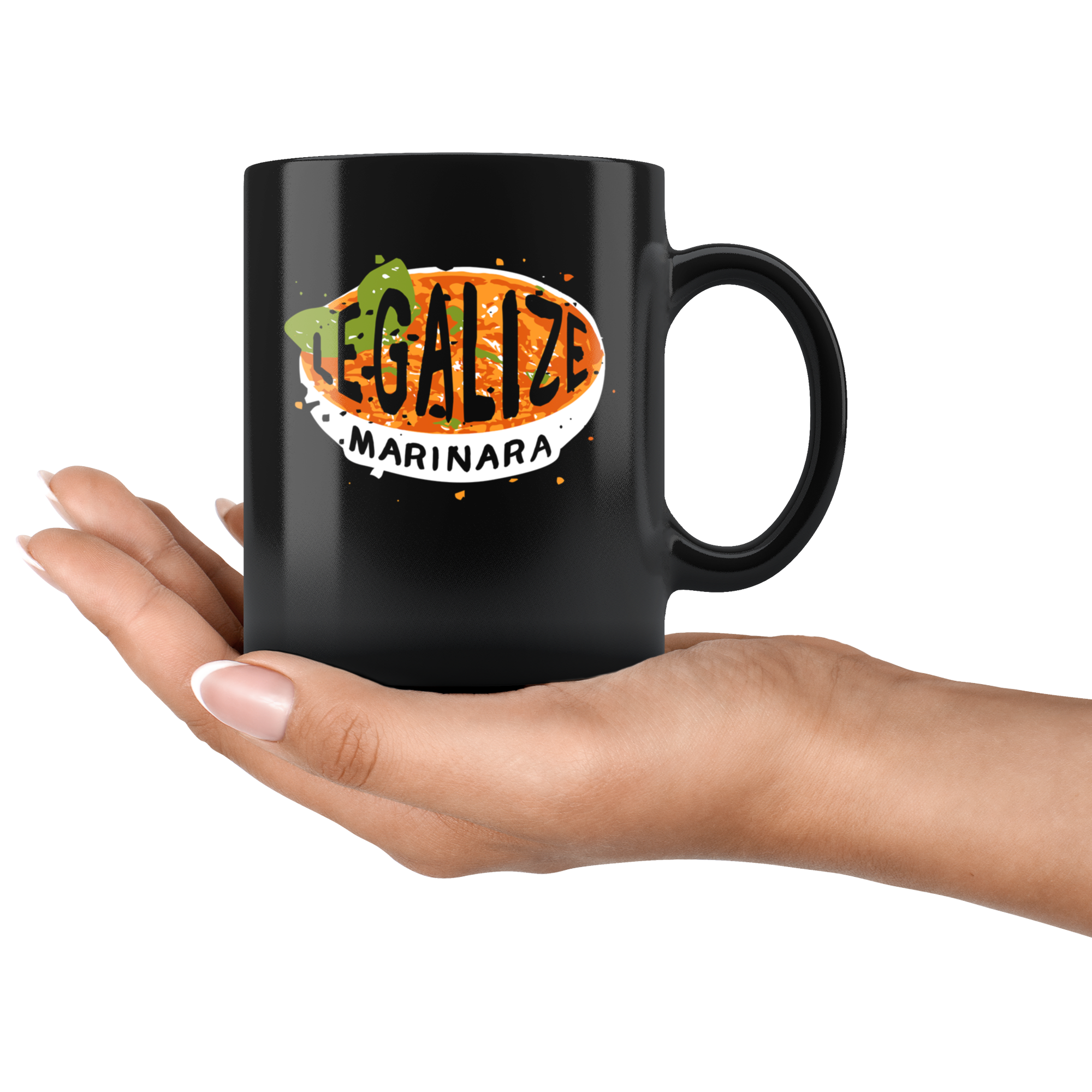 Mug Italian-American, Italian Heritage Legalize marinara mug - Italian Mugs Italian Coffee Mugs (11oz) Black