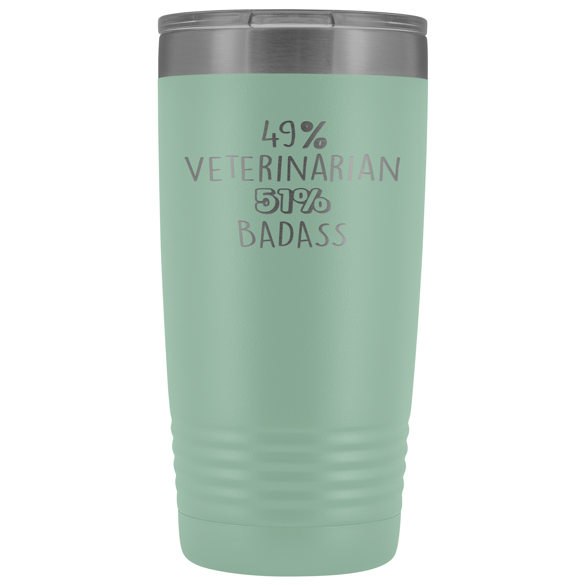Veterinarian Gift, 49% Veterinarian, Badass, 20oz Vacuum Tumbler, Travel mug, Coffee Tumbler, Present for Veterinarian Colleague
