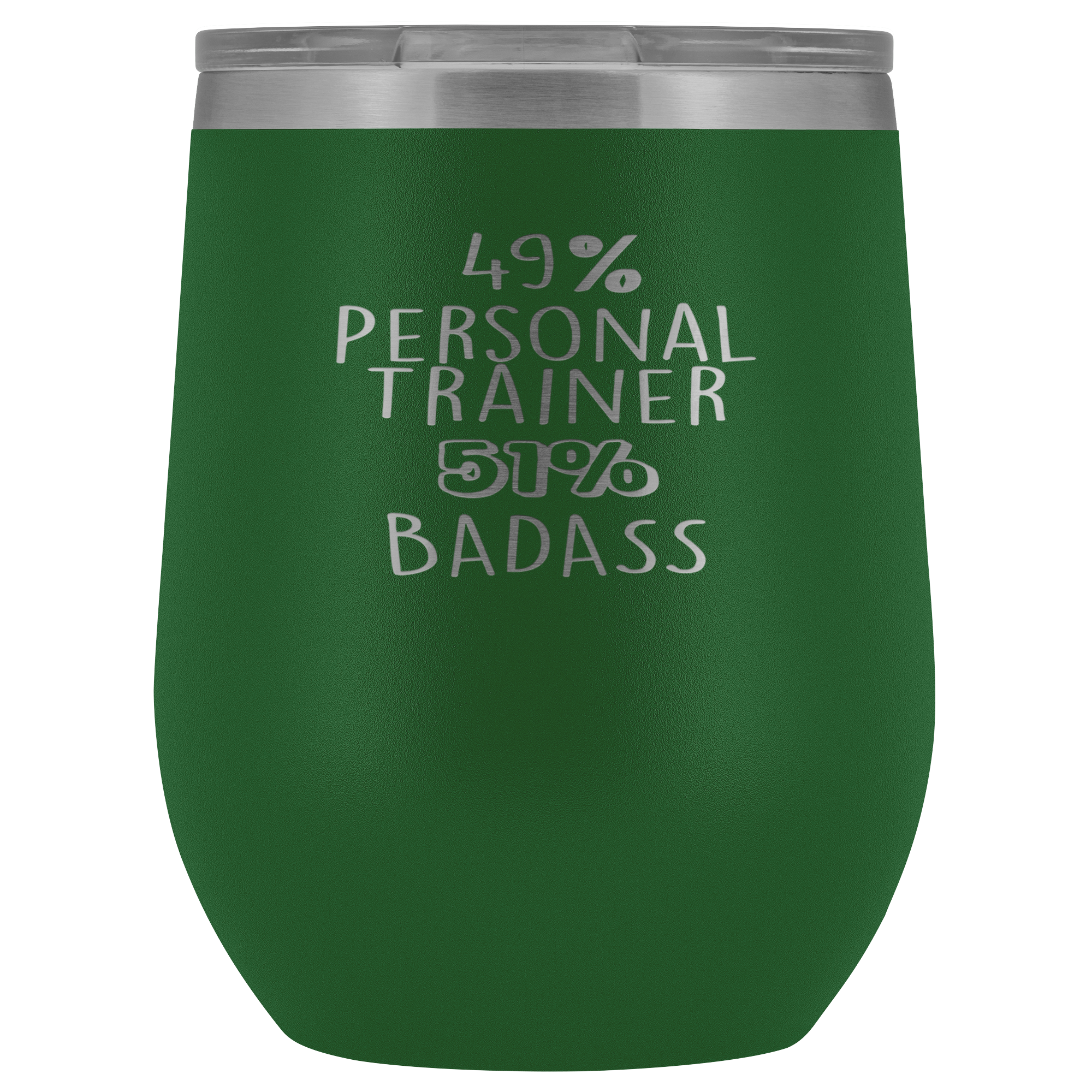 Personal Trainer Gift, 49% Personal Trainer, Badass, 12oz Tumbler, Travel mug, Coffee Tumbler, Present for Personal Trainer Colleague