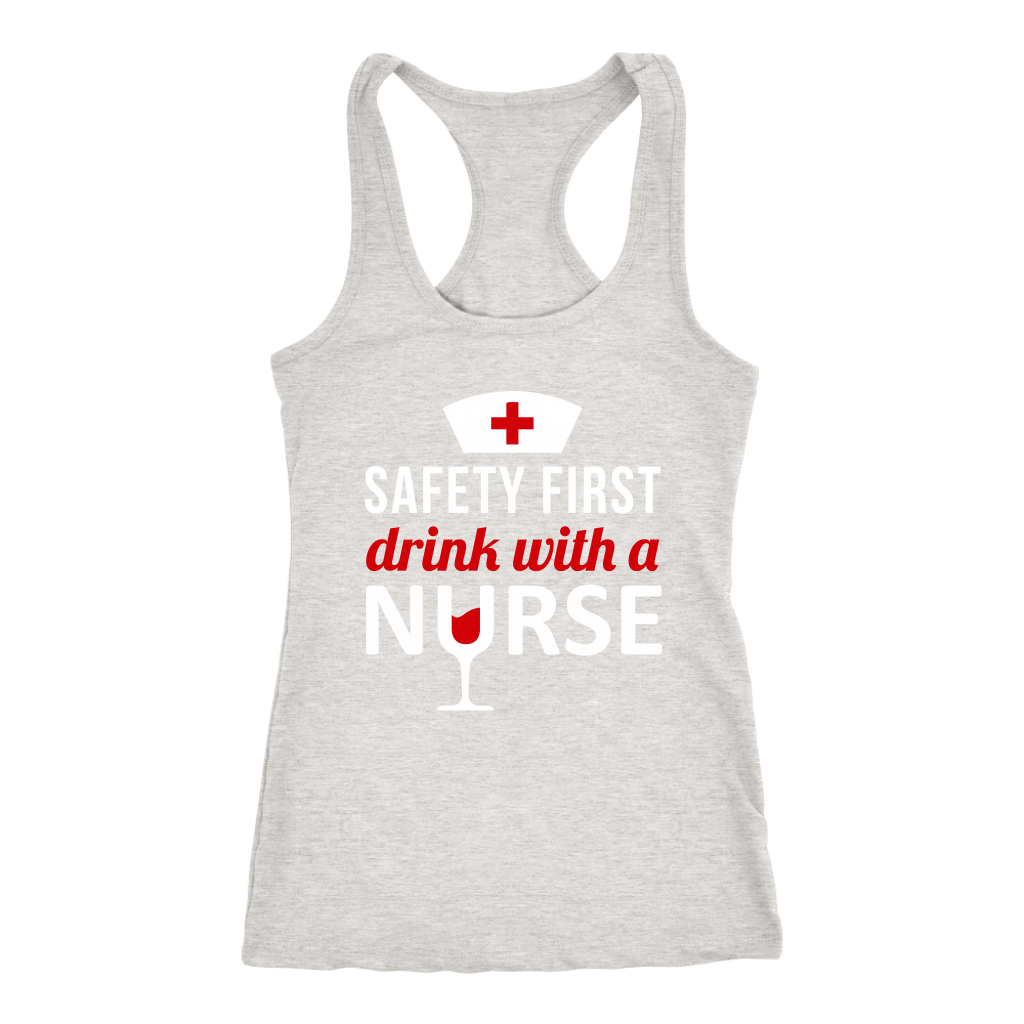 Safety First drink with a nurse