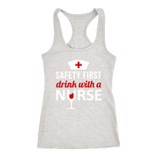 Safety First drink with a nurse