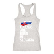 Slovakia Gift-Legends are born in Slovakia-Women tank top, Racerback, Men Tank top, Nationality gift, Country tank top