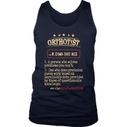 Orthotist, Womans tank top, Racerback, Mens Tank top, Profession, Colleague gift, Coworker present, Orthotist Gift