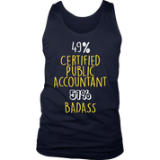 CPA Gift,49% Certified Public Accountant, Badass Woman's tank top, Racerback, Mens Tank top, Colleague gift, Profession