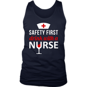 Safety First drink with a nurse