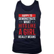 Happy to demonstrate hits like a girl