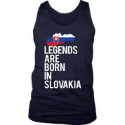 Slovakia Gift-Legends are born in Slovakia-Women tank top, Racerback, Men Tank top, Nationality gift, Country tank top