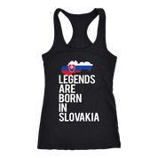 Slovakia Gift-Legends are born in Slovakia-Women tank top, Racerback, Men Tank top, Nationality gift, Country tank top