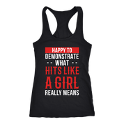 Happy to demonstrate hits like a girl