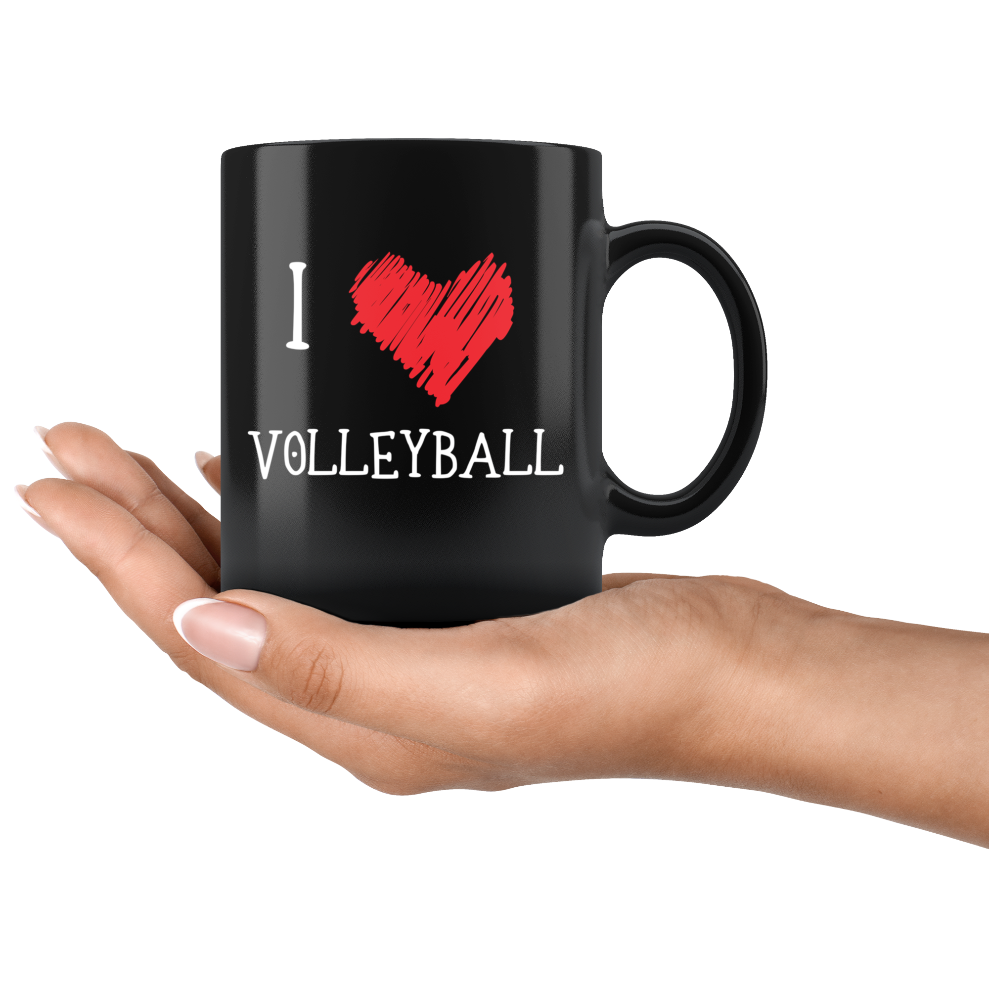 Volleyball - I Love Volleyball 11 oz Black Coffee Mug