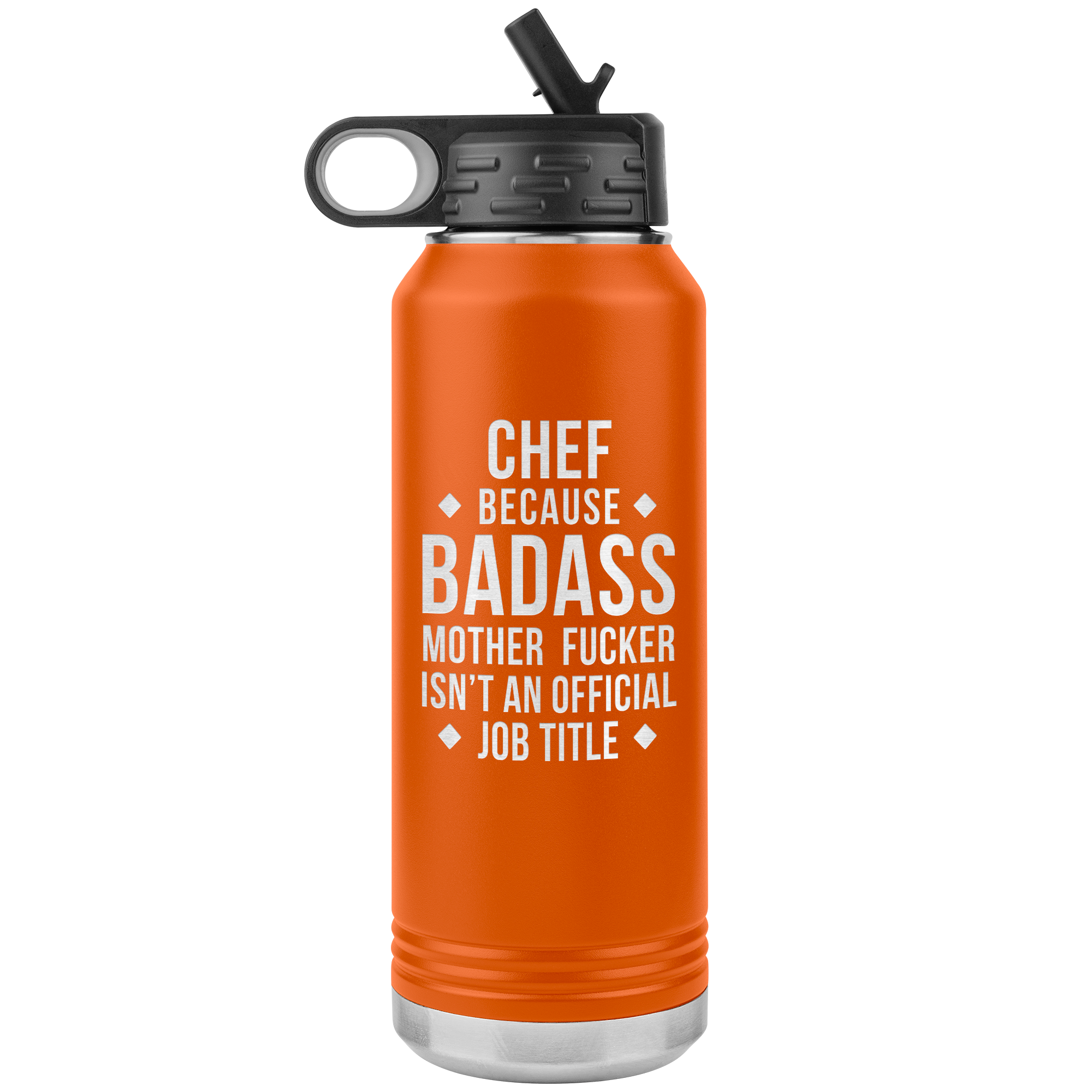 Chef Gift Badass 32oz Water Bottle
