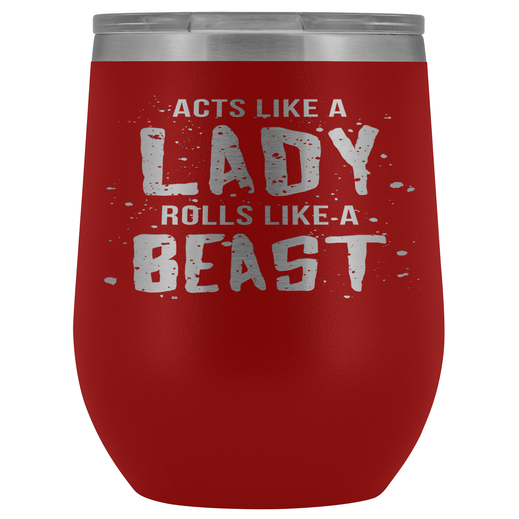 BJJ Gift, Acts like a lady, rolls like a beast, 12oz Vacuum Tumbler, Travel mug, Coffee Tumbler, Tea Tumbler